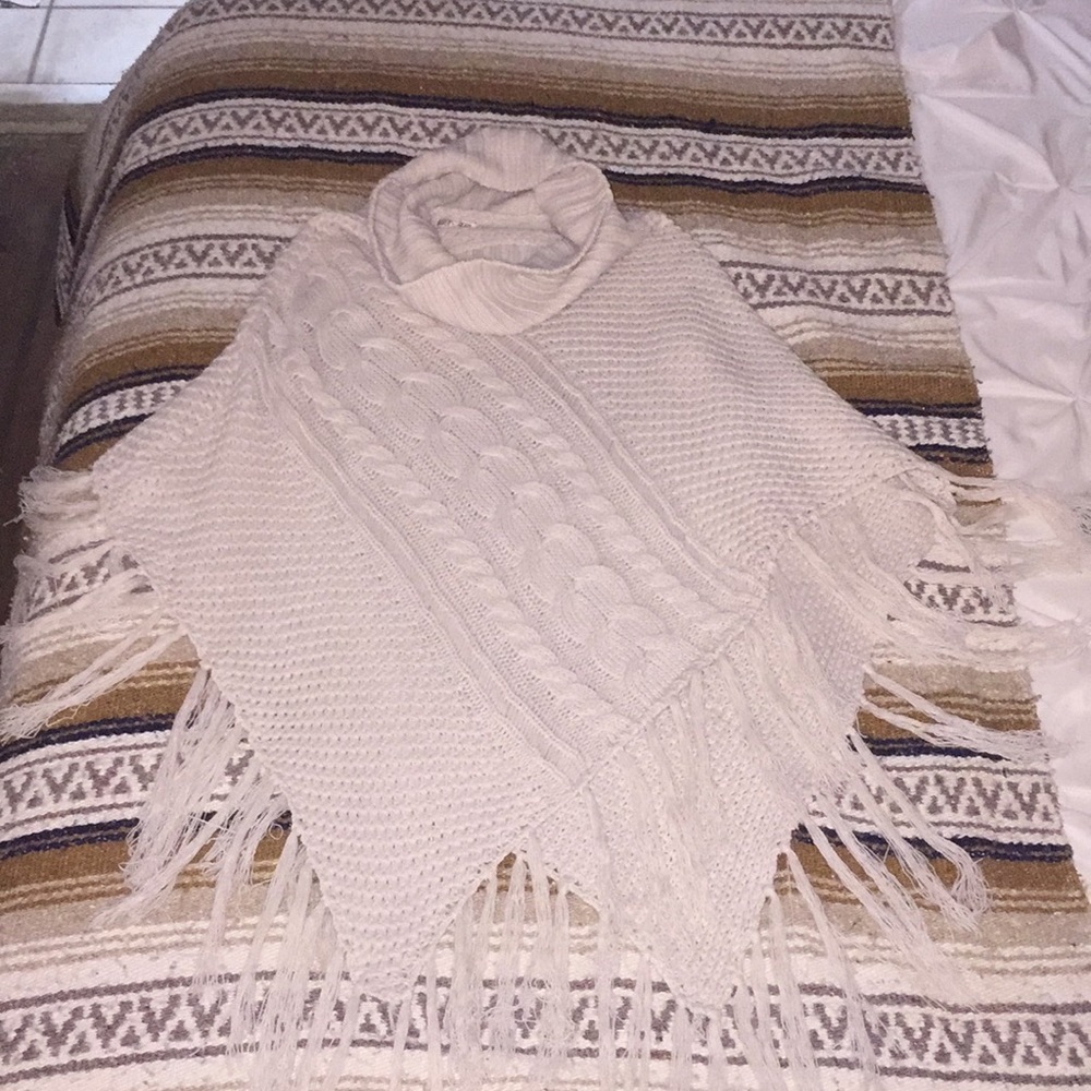 Turtleneck poncho